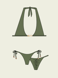 Jana Halter Bikini Top - Olive