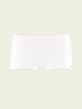 White rectangular object on a light beige background