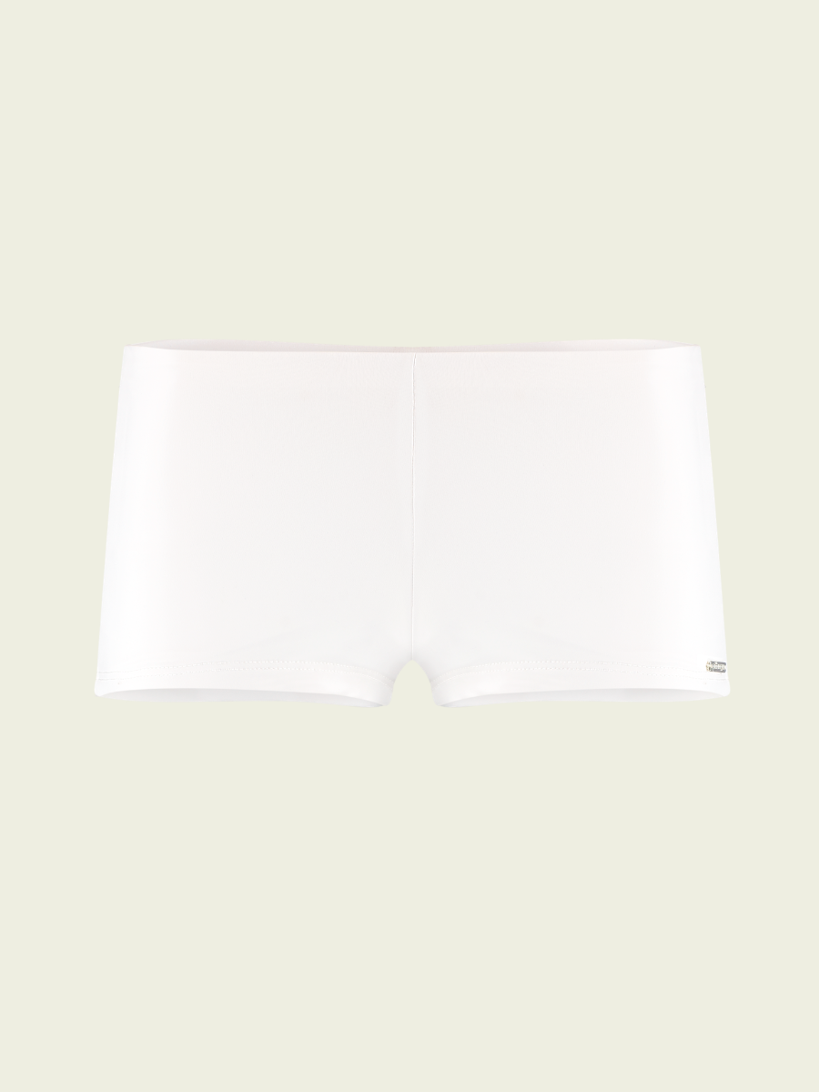 White rectangular object on a light beige background